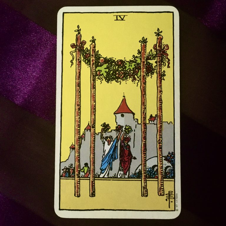 four of wands tarot card