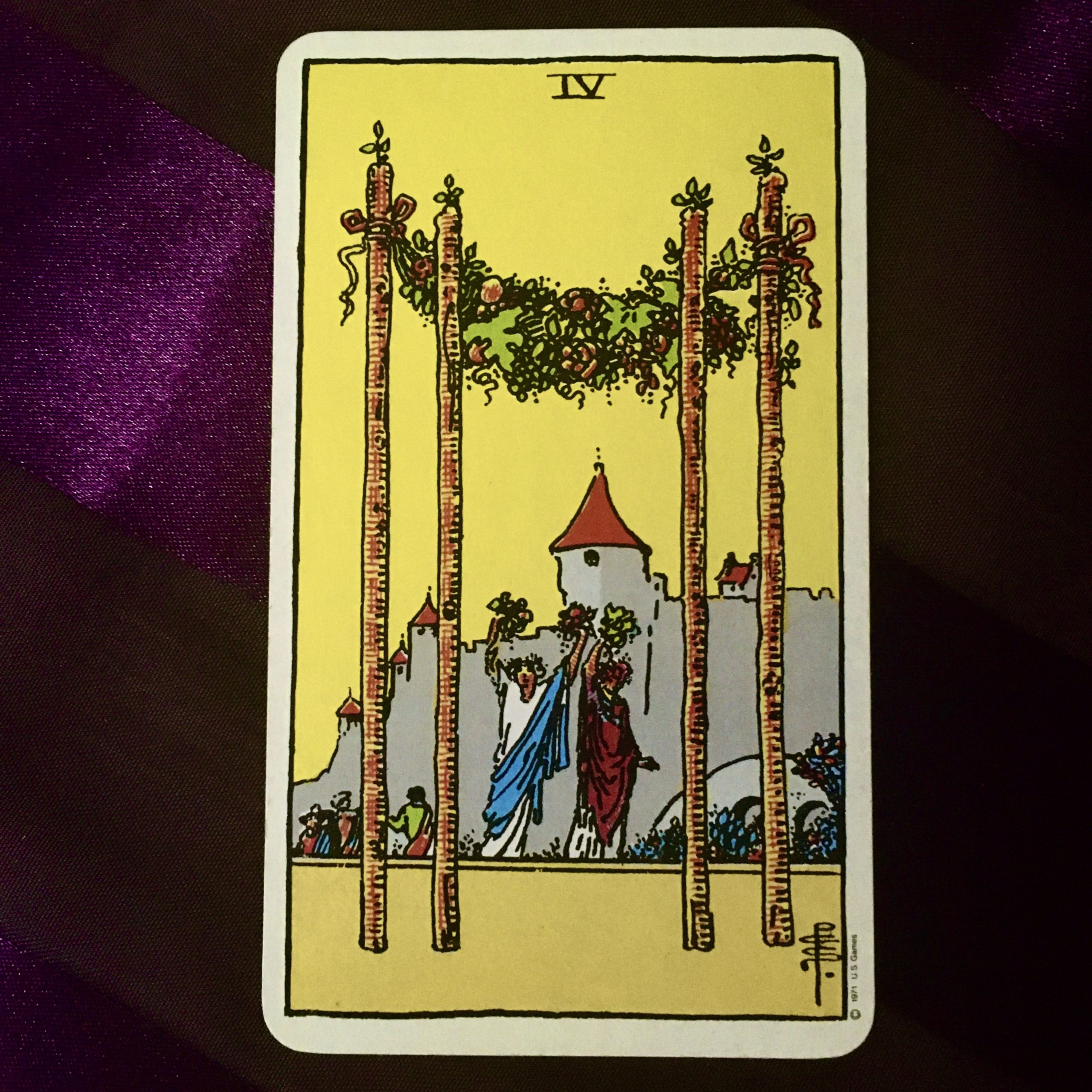 four of wands tarot card